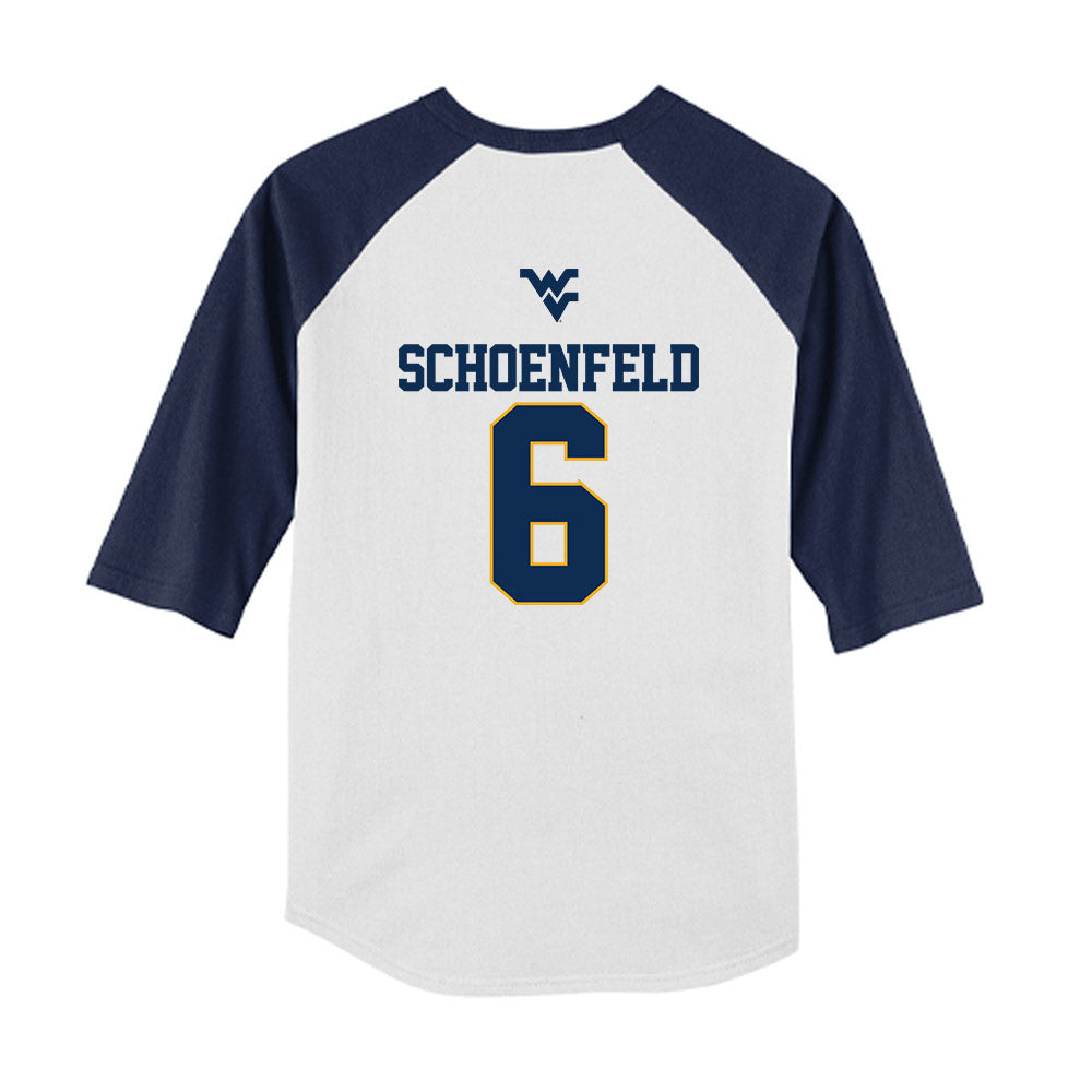 West Virginia - NCAA Baseball : Paul Schoenfeld - USA Raglan Youth Raglan T-Shirt-1