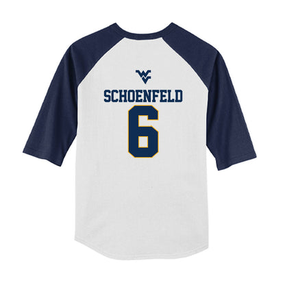 West Virginia - NCAA Baseball : Paul Schoenfeld - USA Raglan Youth Raglan T-Shirt-1