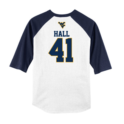 West Virginia - NCAA Baseball : Tyrus Hall - USA Raglan Raglan Shirt-1