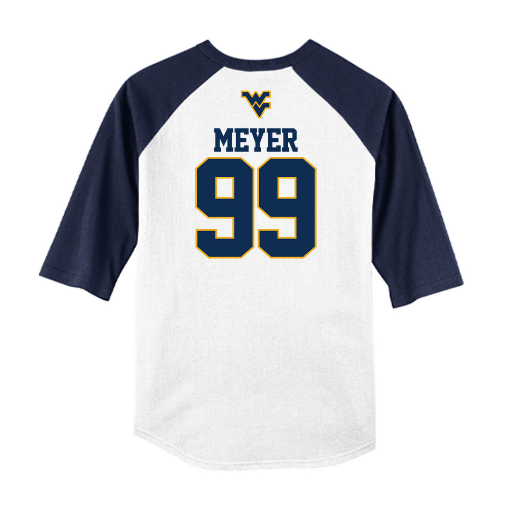 West Virginia - NCAA Baseball : Chase Meyer - USA Raglan Raglan Shirt-1
