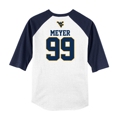 West Virginia - NCAA Baseball : Chase Meyer - USA Raglan Raglan Shirt-1
