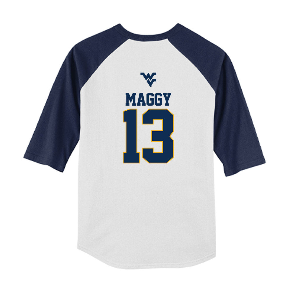 West Virginia - NCAA Baseball : Ryan Maggy - USA Raglan Youth Raglan T-Shirt-1