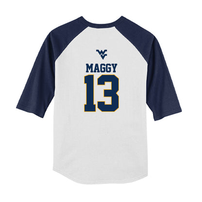 West Virginia - NCAA Baseball : Ryan Maggy - USA Raglan Youth Raglan T-Shirt-1
