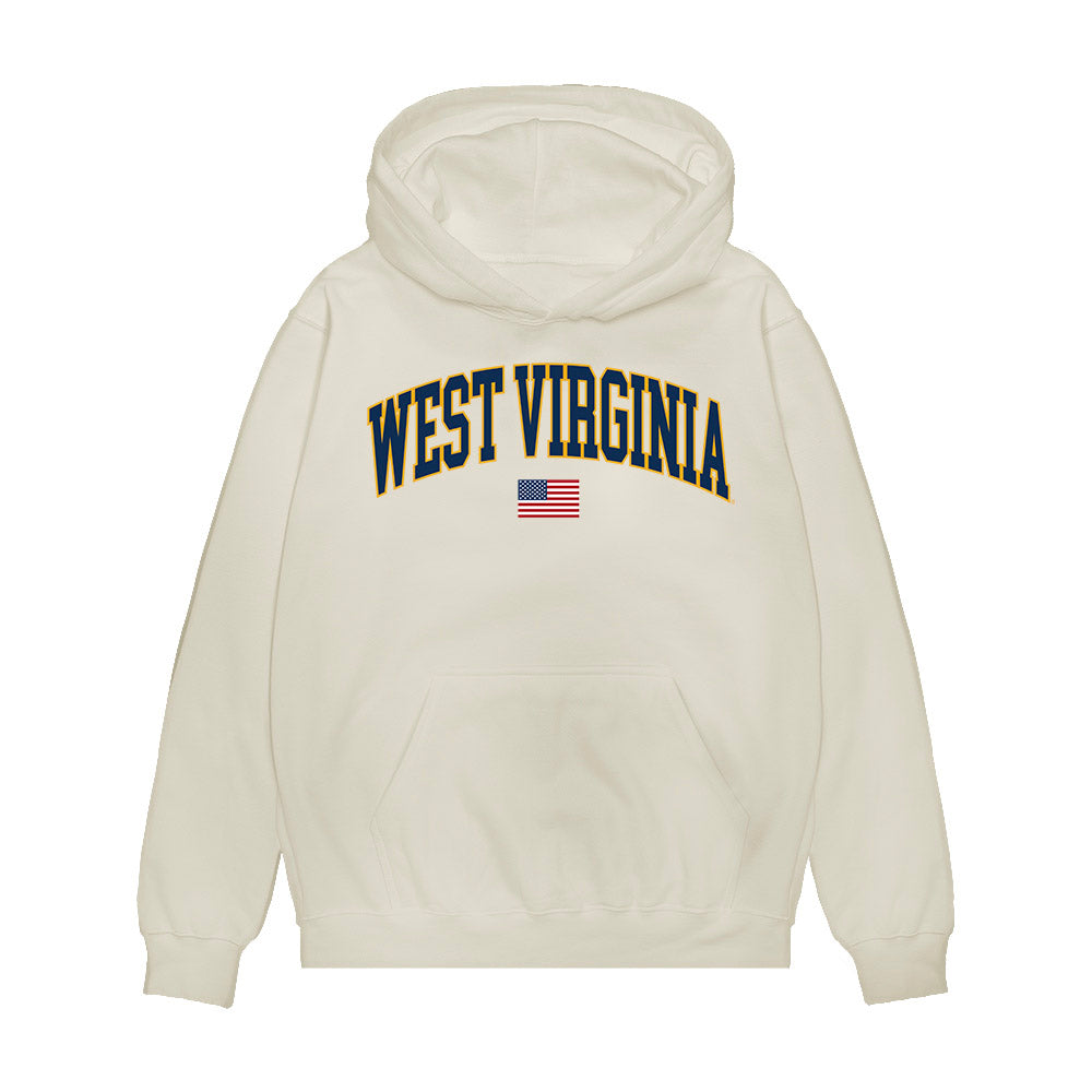 West Virginia - NCAA Baseball : Brodie Kresser - USA Raglan Premium Hooded Sweatshirt-0