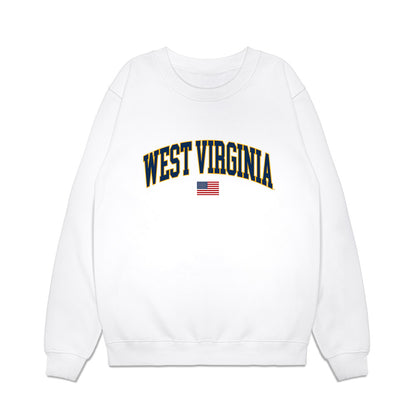 West Virginia - NCAA Baseball : Weston Mazey - USA Raglan Premium Crewneck Sweatshirt-0