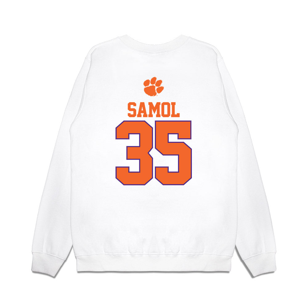 Clemson - NCAA Baseball : Noah Samol - USA Raglan Premium Crewneck Sweatshirt-1