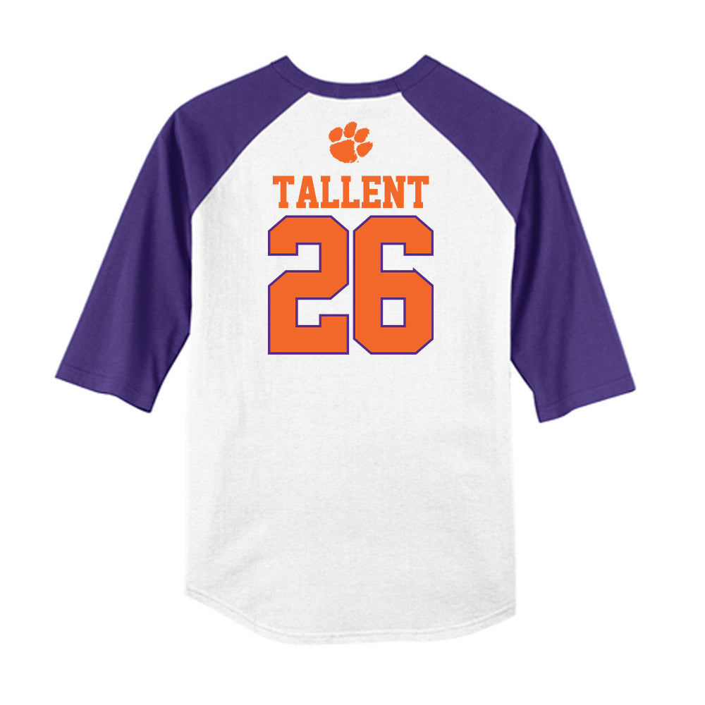 Clemson - NCAA Baseball : Casey Tallent - USA Raglan Raglan Shirt-1