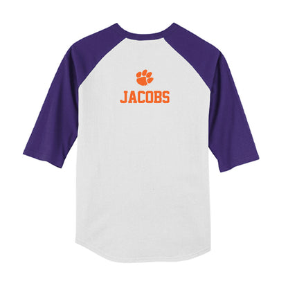 Clemson - NCAA Baseball : Austin Jacobs - USA Raglan Youth Raglan T-Shirt-1