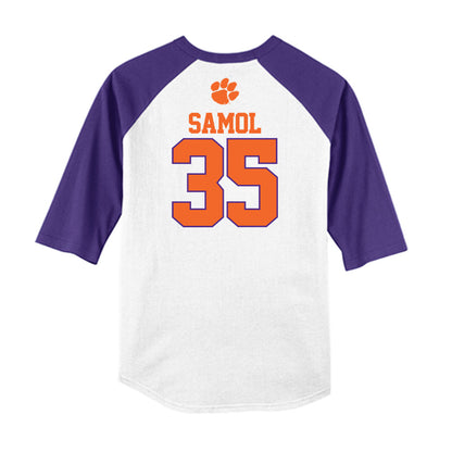 Clemson - NCAA Baseball : Noah Samol - USA Raglan Raglan Shirt-1