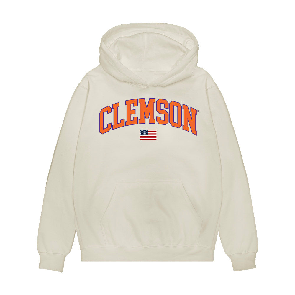 Clemson - NCAA Baseball : Casey Tallent - USA Raglan Premium Hooded Sweatshirt-0