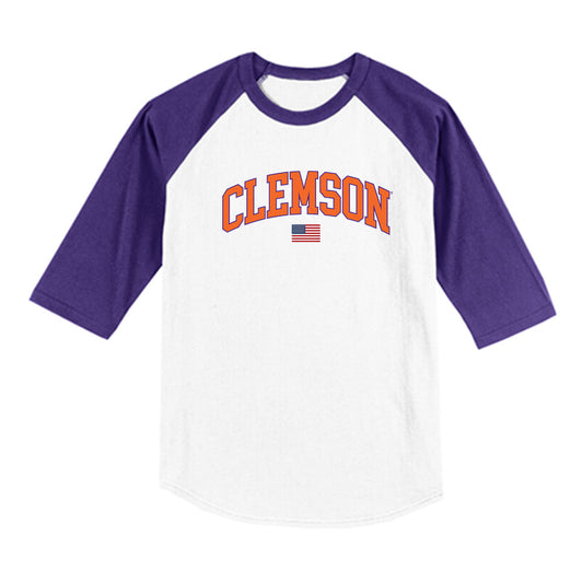 Clemson - NCAA Baseball : Drew Titsworth - USA Raglan Raglan Shirt-0