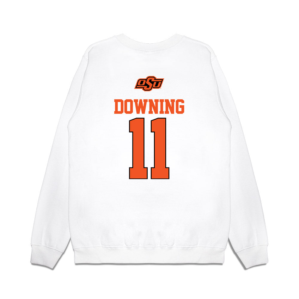 Oklahoma State - NCAA Softball : Preslee Downing - USA Premium Crewneck Sweatshirt-1