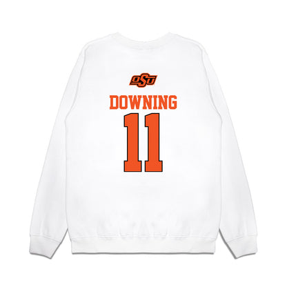 Oklahoma State - NCAA Softball : Preslee Downing - USA Premium Crewneck Sweatshirt-1