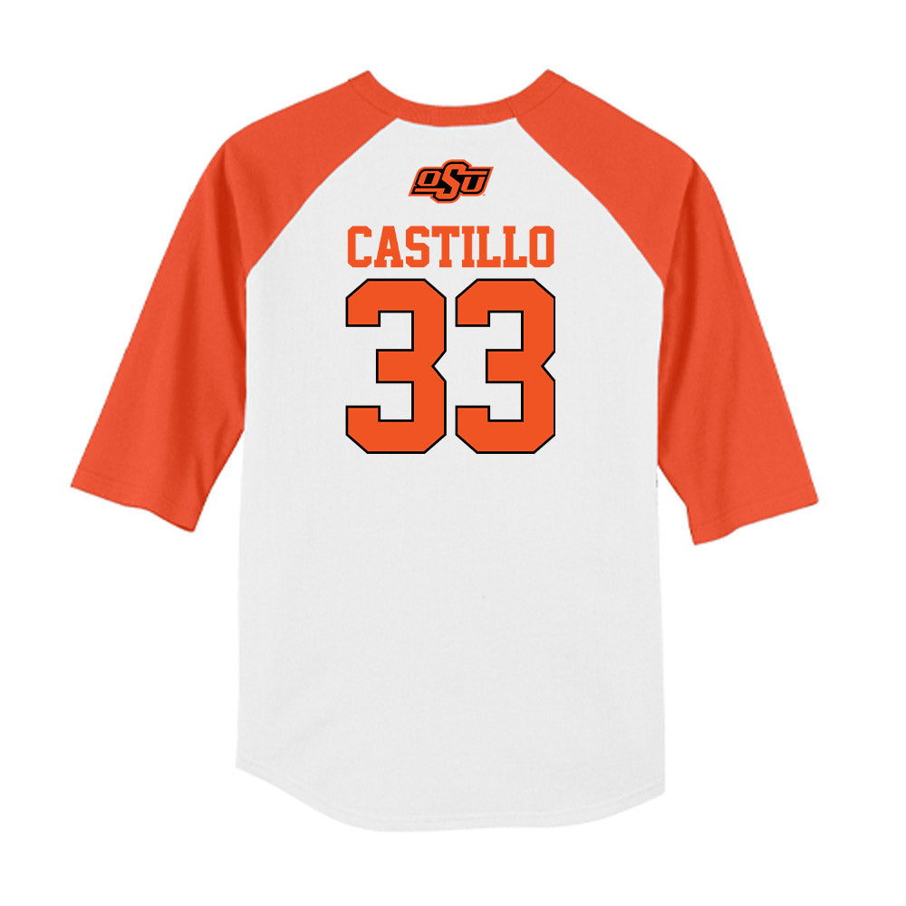 Oklahoma State - NCAA Softball : Gabby Castillo - USA Raglan Shirt-1