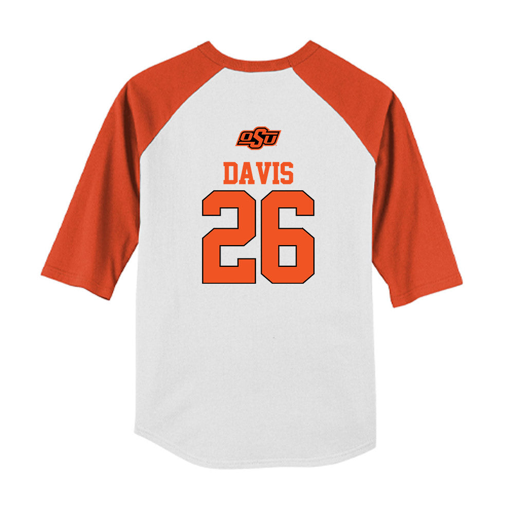 Oklahoma State - NCAA Softball : Rosie Davis - USA Youth Raglan T-Shirt-1