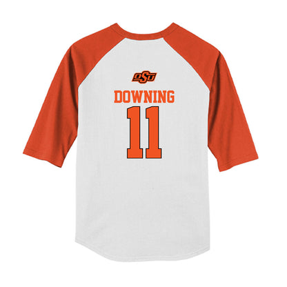 Oklahoma State - NCAA Softball : Preslee Downing - USA Youth Raglan T-Shirt-1
