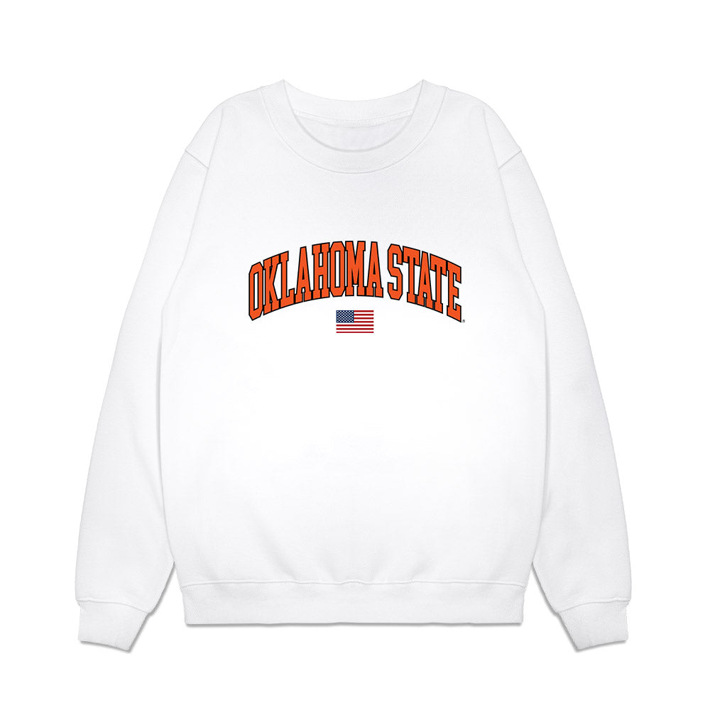 Oklahoma State - NCAA Softball : RyLee Crandall - USA Premium Crewneck Sweatshirt-0