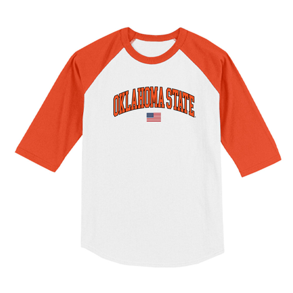 Oklahoma State - NCAA Softball : Preslee Downing - USA Raglan Shirt-0