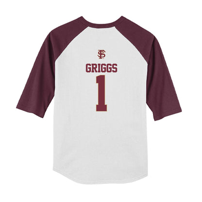 FSU - NCAA Softball : Hayley Griggs - USA Youth Raglan T-Shirt-1