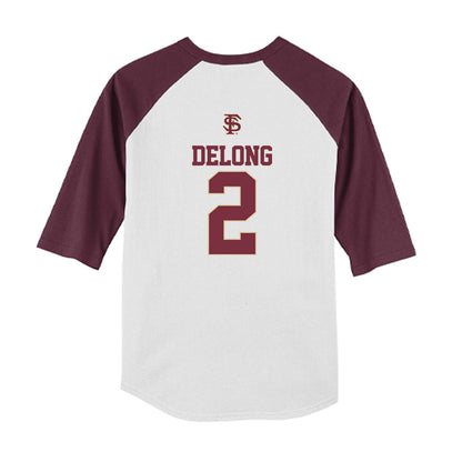 FSU - NCAA Softball : Addie DeLong - USA Youth Raglan T-Shirt-1