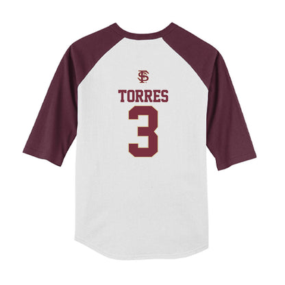 FSU - NCAA Softball : Isabella Torres - USA Youth Raglan T-Shirt-1