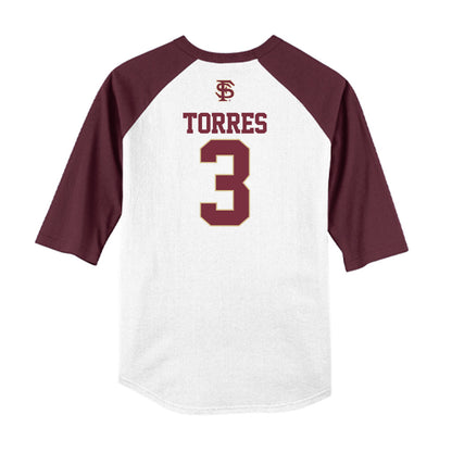 FSU - NCAA Softball : Isabella Torres - USA Raglan Shirt-1