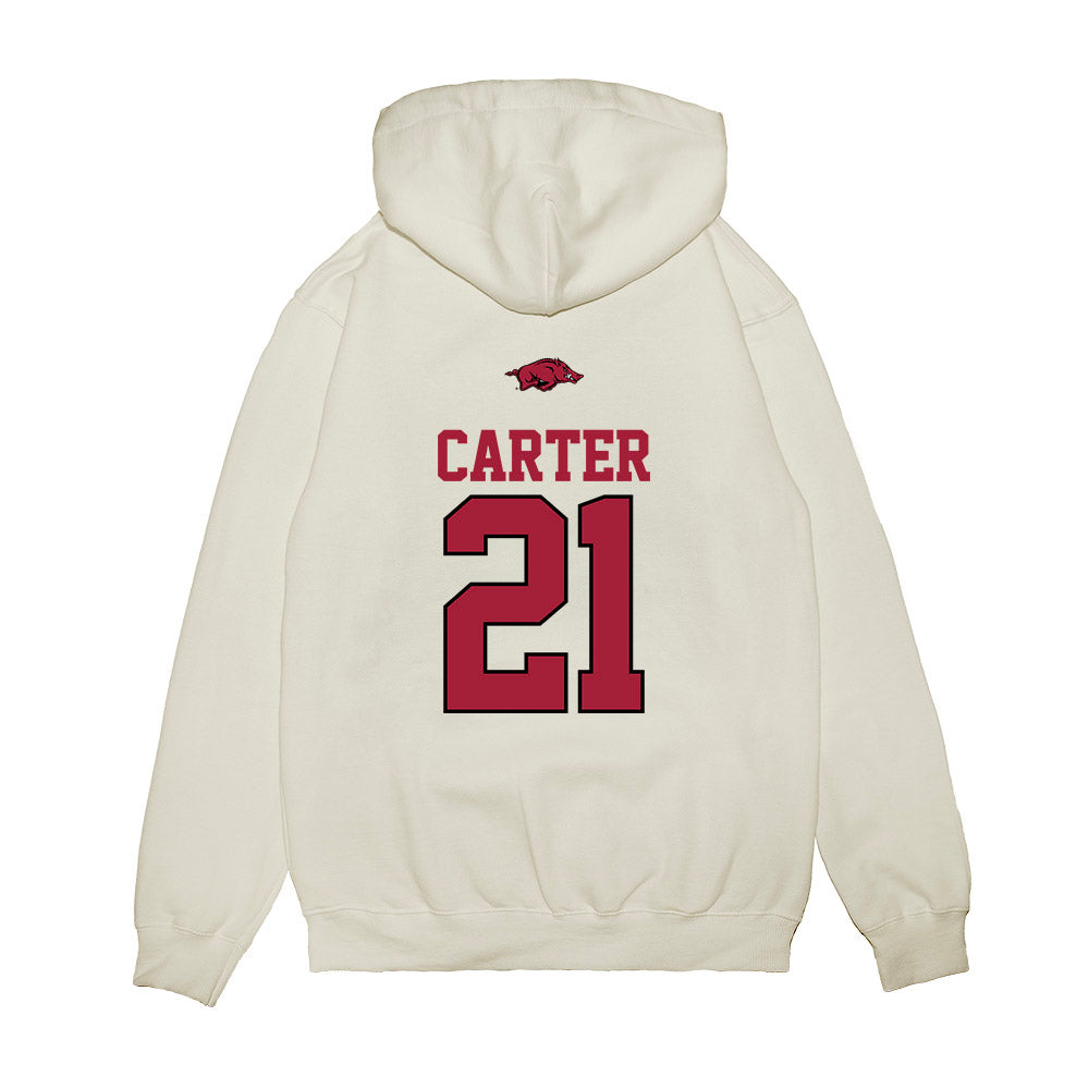 Arkansas - NCAA Softball : Ava Carter - USA Premium Hooded Sweatshirt-1