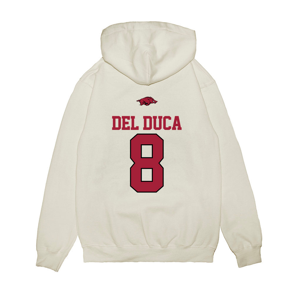 Arkansas - NCAA Softball : Kyler Del Duca - USA Premium Hooded Sweatshirt-1