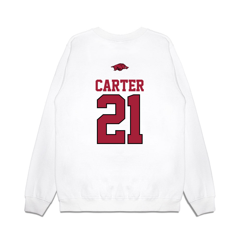 Arkansas - NCAA Softball : Ava Carter - USA Premium Crewneck Sweatshirt-1