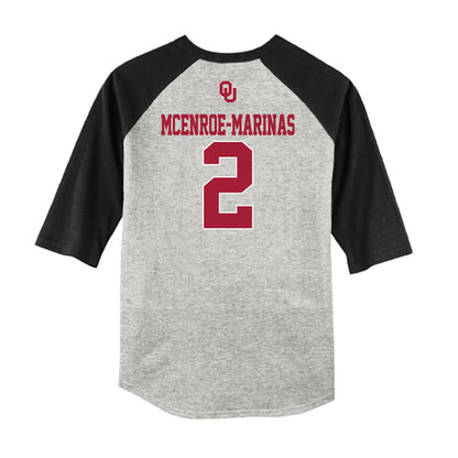 Oklahoma - NCAA Softball : Nelly McEnroe-Marinas - USA Raglan Shirt-1
