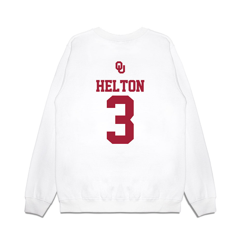 Oklahoma - NCAA Softball : Chaney Helton - USA Premium Crewneck Sweatshirt-1