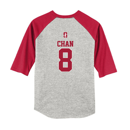 Stanford - NCAA Softball : Kyra Chan - USA Youth Raglan T-Shirt-1