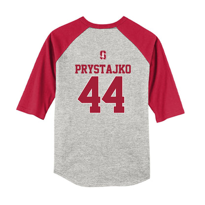 Stanford - NCAA Softball : Zoe Prystajko - USA Youth Raglan T-Shirt-1