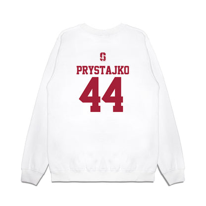 Stanford - NCAA Softball : Zoe Prystajko - USA Premium Crewneck Sweatshirt-1