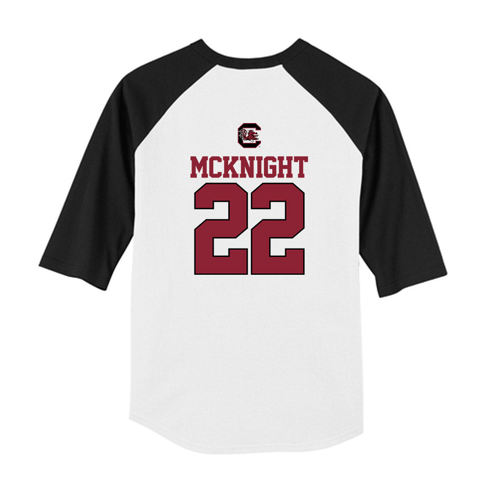 South Carolina - NCAA Softball : Nia Mcknight - USA Youth Raglan T-Shirt-1
