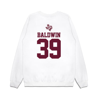 Texas A&M - NCAA Softball : DeeDee Baldwin - USA Premium Crewneck Sweatshirt-1