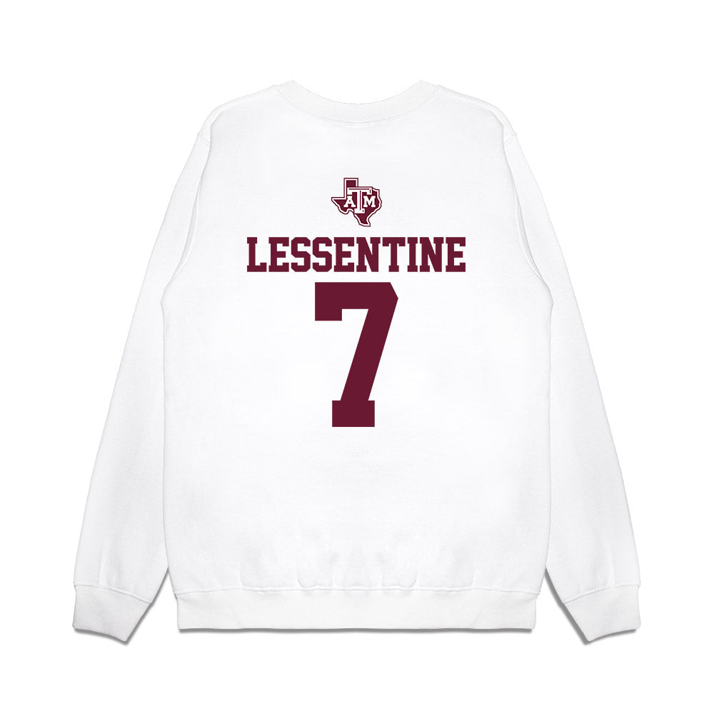 Texas A&M - NCAA Softball : Sydney Lessentine - USA Premium Crewneck Sweatshirt-1