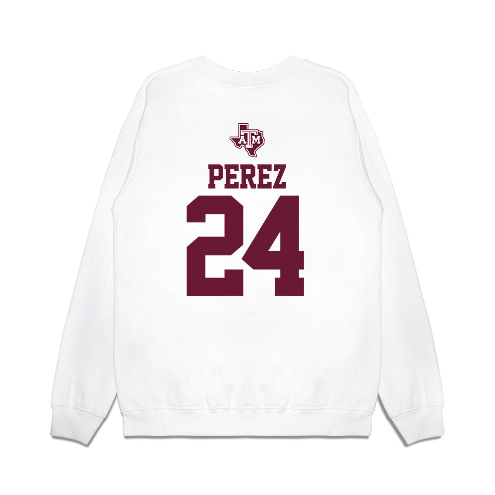 Texas A&M - NCAA Softball : Mya Perez - USA Premium Crewneck Sweatshirt-1