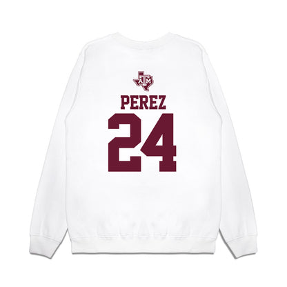 Texas A&M - NCAA Softball : Mya Perez - USA Premium Crewneck Sweatshirt-1