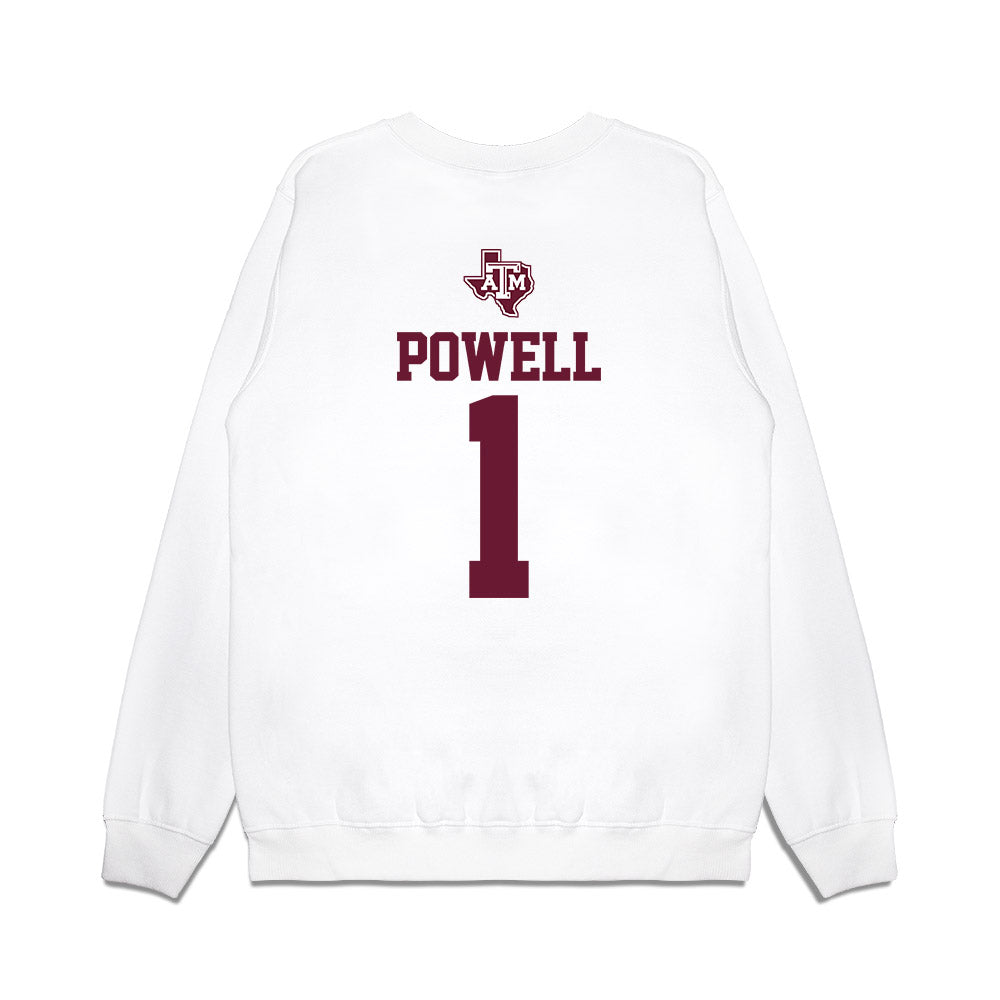 Texas A&M - NCAA Softball : Kennedy Powell - USA Premium Crewneck Sweatshirt-1