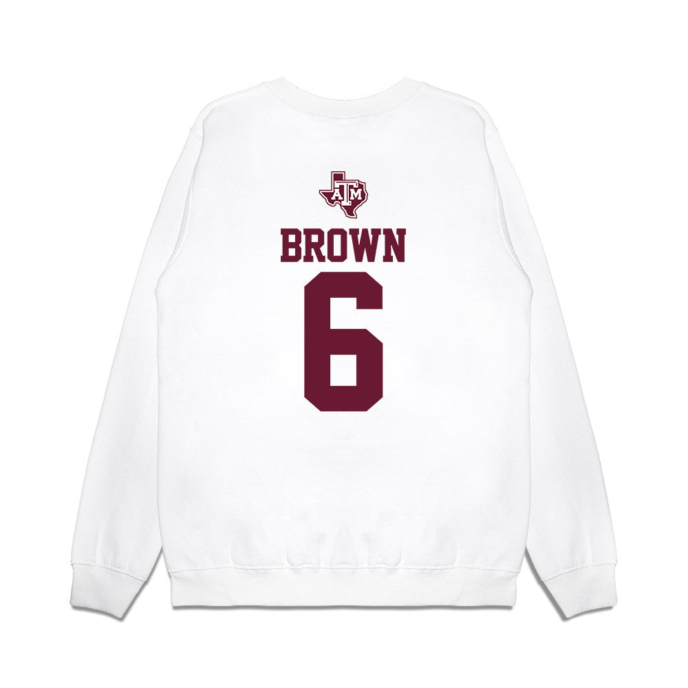 Texas A&M - NCAA Softball : Taylor Brown - USA Premium Crewneck Sweatshirt-1