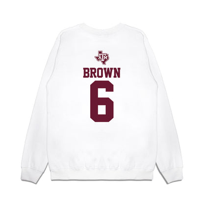 Texas A&M - NCAA Softball : Taylor Brown - USA Premium Crewneck Sweatshirt-1