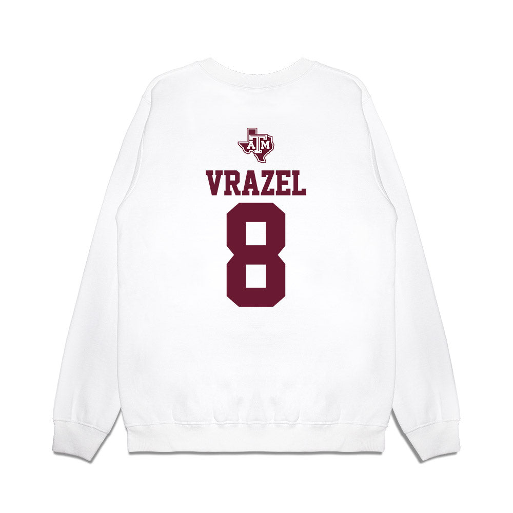 Texas A&M - NCAA Softball : Francessca Vrazel - USA Premium Crewneck Sweatshirt-1
