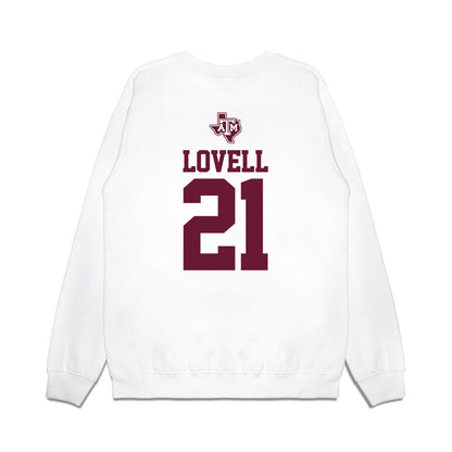 Texas A&M - NCAA Softball : Scout Lovell - USA Premium Crewneck Sweatshirt-1