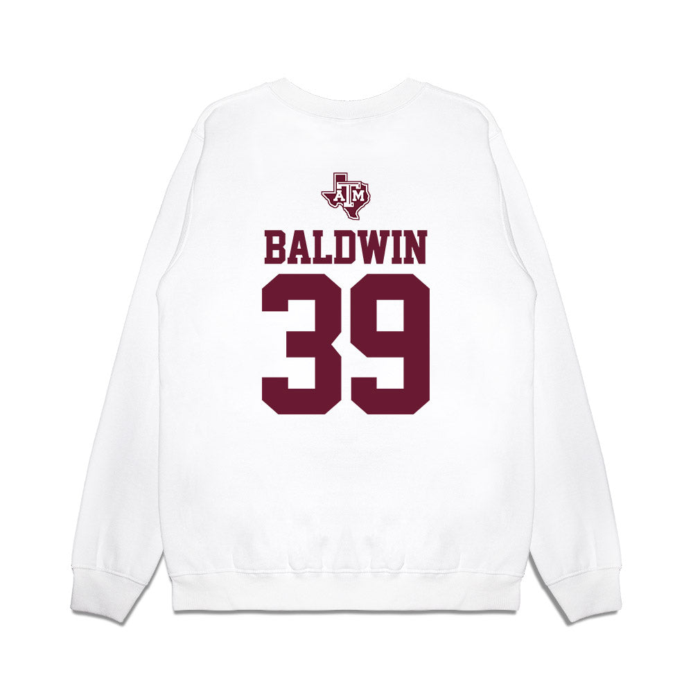 Texas A&M - NCAA Softball : DeeDee Baldwin - USA Premium Crewneck Sweatshirt-1