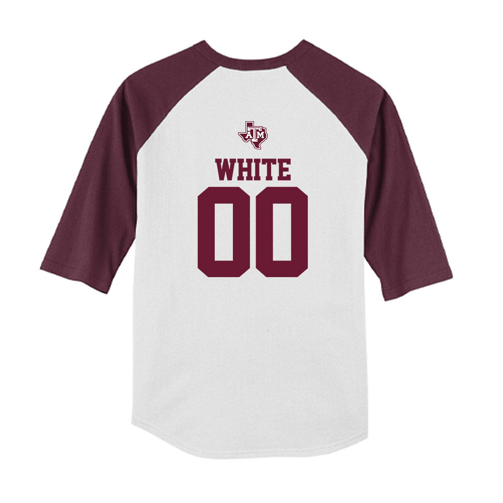 Texas A&M - NCAA Softball : Piper White - USA Youth Raglan T-Shirt-1