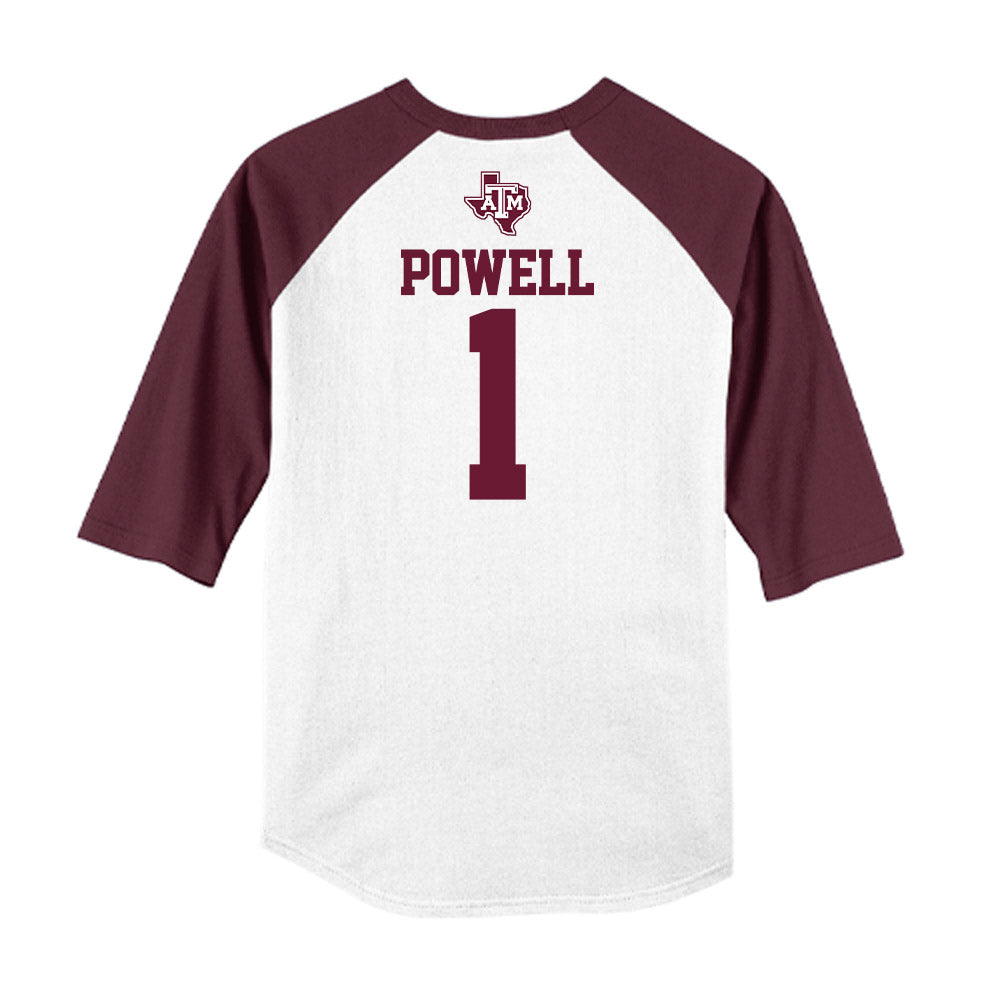 Texas A&M - NCAA Softball : Kennedy Powell - USA Raglan Shirt-1