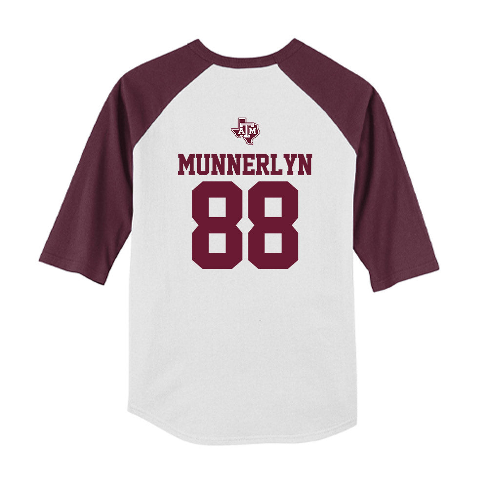 Texas A&M - NCAA Softball : Kate Munnerlyn - USA Youth Raglan T-Shirt-1