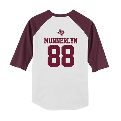 Texas A&M - NCAA Softball : Kate Munnerlyn - USA Youth Raglan T-Shirt-1
