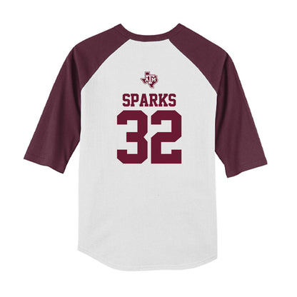 Texas A&M - NCAA Softball : Grace Sparks - USA Youth Raglan T-Shirt-1